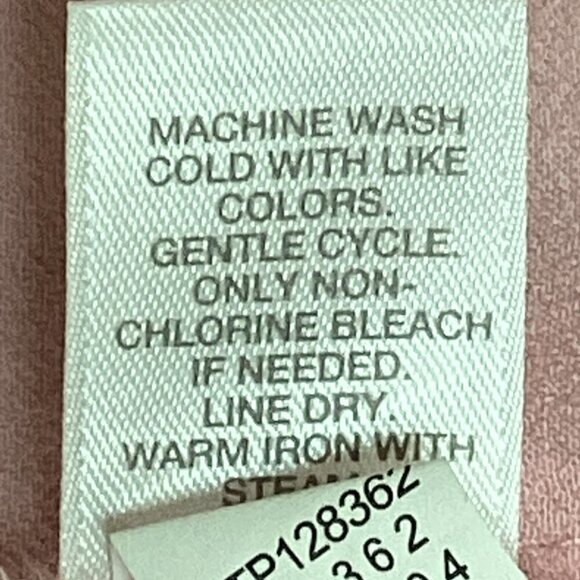 J. Jill Button-Front Shirt Pink Rayon Mother-of-Pearl/Shell Buttons Sz PL #228G - Picture 9 of 9